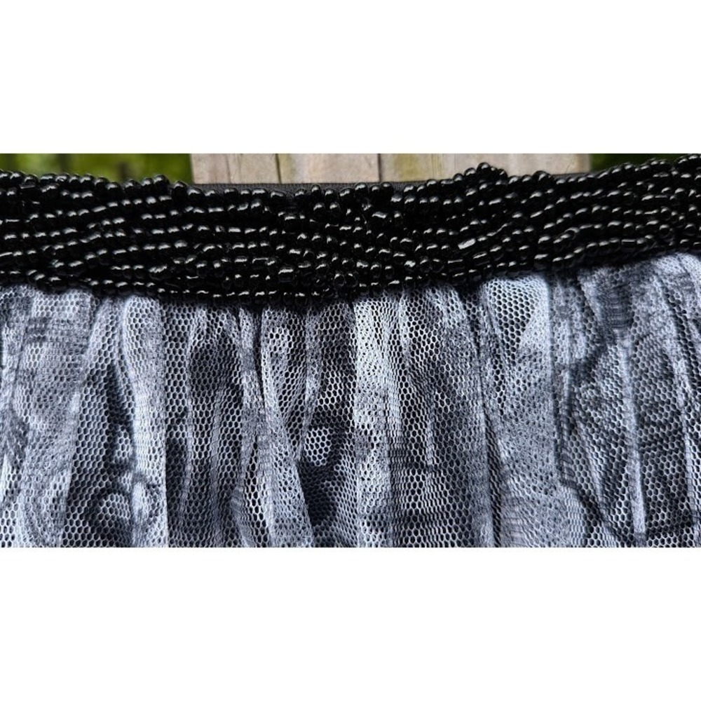 Alice In Wonderland Clock Disney Skirt M Looking Glass Beaded Indie Whimsigoth - Picture 5 of 11